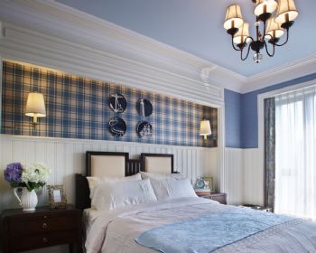 178平美式清新装修案例美式卧室装修图片