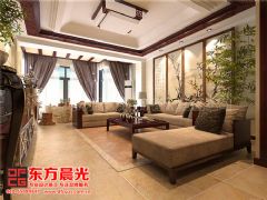 清新静雅的别墅中式装修设计中式客厅装修图片