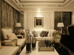 成都尚层装饰别墅装修欧美风格案例欣赏（十一）美式客厅装修图片