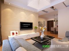 长江之歌两室两厅97平现代风格装修效果图现代客厅装修图片