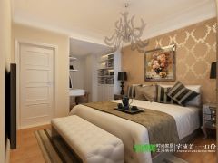 信达荷塘月色三室两厅115平欧式风格装修效果图欧式卧室装修图片