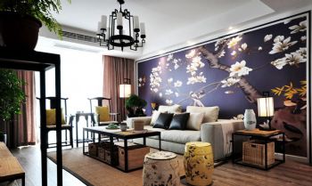 165平新中式风格案例欣赏中式客厅装修图片