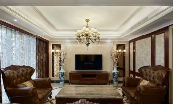 148平美式风格装修案例美式客厅装修图片