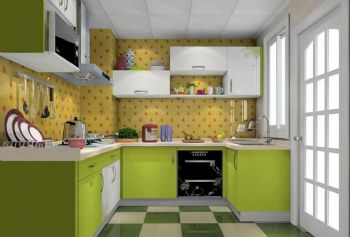 清新厨房搭配设计现代厨房装修图片