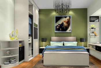 2015最新卧室清新搭配设计效果图欣赏现代卧室装修图片