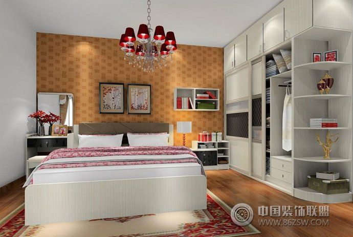 现代清新搭配设计卧室吊灯装修效果图现代风格卧室装修效果图