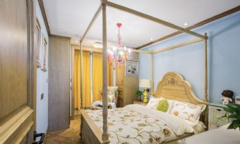 130平法式地中海风格装修案例地中海卧室装修图片
