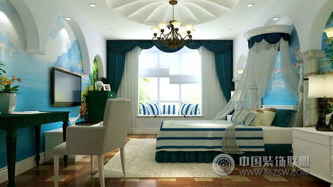 地中海风格卧室案例卧室装修效果图