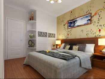 162平新中式四居装修案例中式卧室装修图片