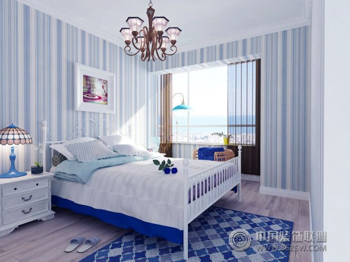 地中海风卧室装修案例欣赏地中海风格卧室装修效果图