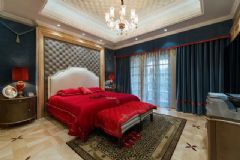 中金海棠湾别墅法式风格实景案例古典卧室装修图片