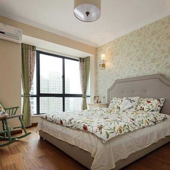 122平美式风大户型装修效果图美式卧室装修图片