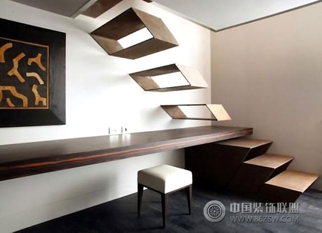 创意楼梯设计图片现代风格书房装修效果图