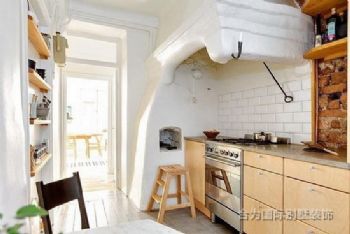 106平二居北欧风装修设计欧式风格厨房装修图片