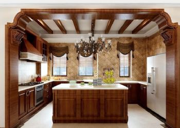 300平别墅美式风装修效果图美式风格厨房装修图片