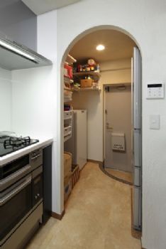90平的夏日清凉空间装修案例简约厨房装修图片