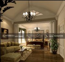 南河新城古典风效果图欧式客厅装修图片