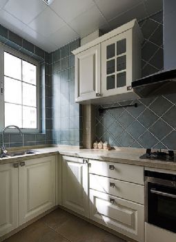 137平美式古典美宅欣赏美式厨房装修图片
