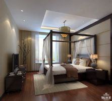 中式简约淡雅之美中国院子中式卧室装修图片