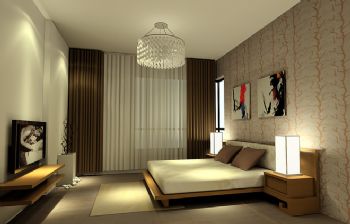 120平米现代风格二居设计图现代风格卧室装修图片