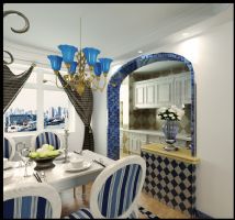 爱琴海地中海风格客厅装修图片