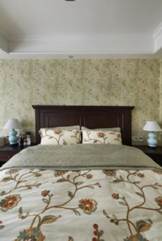 115平米美式古典婚房欣赏美式风格卧室装修图片