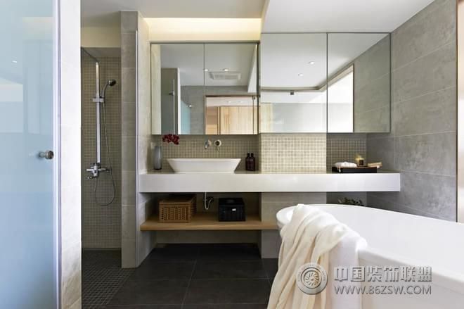 简约浴室装修案例欣赏简约风格卫生间装修效果图