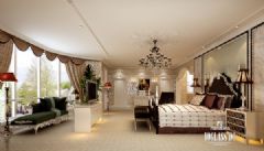 绿城玫瑰园别墅新古典主义风格装修案例古典卧室装修图片