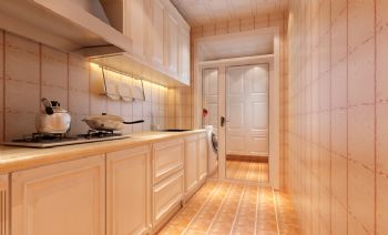 95平米现代风格二居设计现代风格厨房装修图片