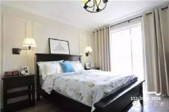实景案例90㎡美式风格家秋日狂想美式卧室装修图片