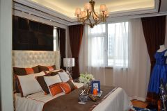 武汉天纵城样板房设计案例现代卧室装修图片