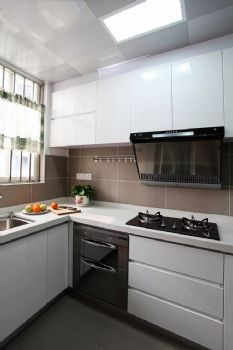 清新简约绿色三居室装修案例简约厨房装修图片