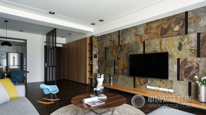 简约电视背景墙设计案例简约风格客厅装修效果图