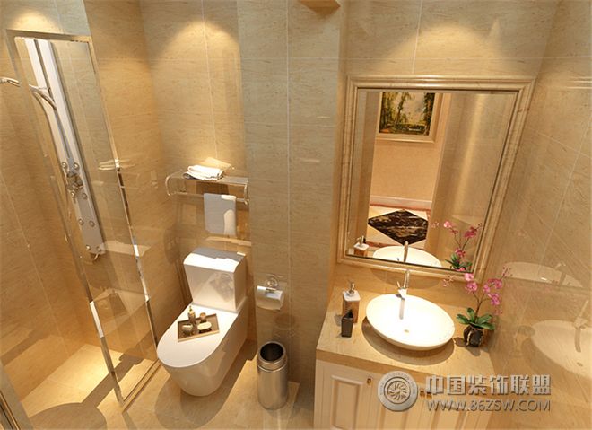 欧式古典淋浴间设计图古典风格卫生间装修效果图