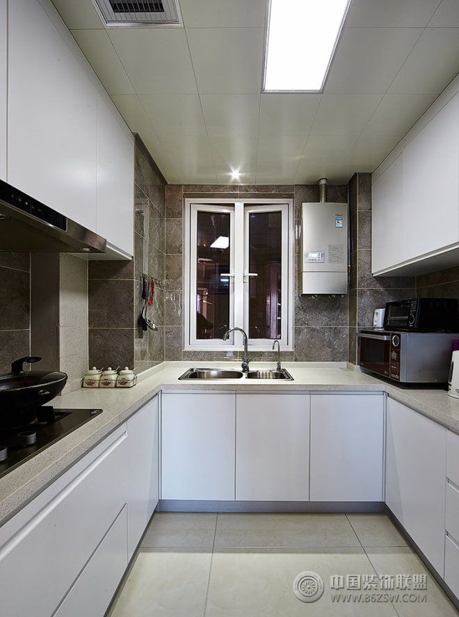 现代简约整体橱柜设计案例简约风格厨房装修效果图