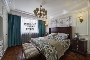 美式简约大户型装修案例欣赏美式卧室装修图片