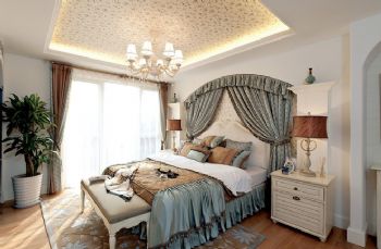地中海别墅装修案例欣赏地中海风格卧室装修图片