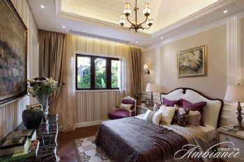 美式风格别墅样板房案例美式卧室装修图片