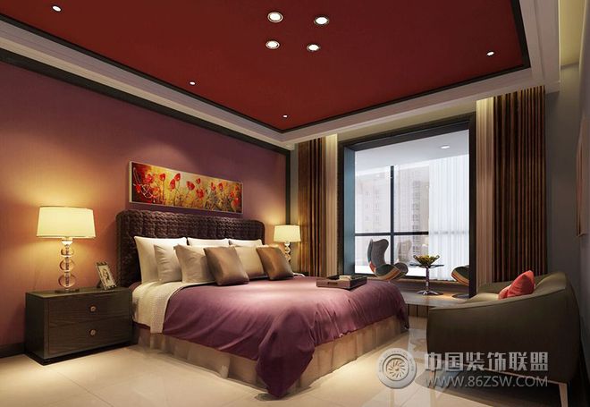 中式卧室飘窗设计案例中式风格卧室装修效果图