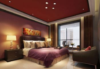 185平米中式四居设计案例中式卧室装修图片