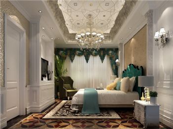326平米简欧别墅设计欣赏欧式卧室装修图片