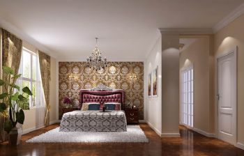 简欧风格三居设计案例欣赏欧式卧室装修图片