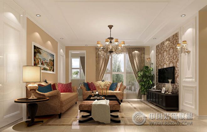 简欧客厅设计案例欣赏欧式风格客厅装修效果图