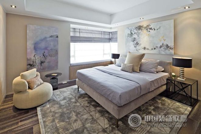 现代卧室地毯效果图现代风格卧室装修效果图