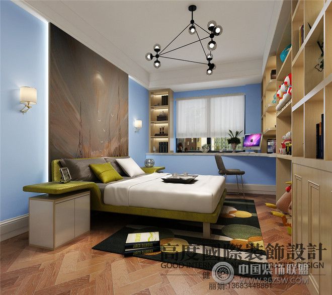现代简约卧室壁柜设计案例现代风格卧室装修效果图