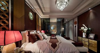 中式奢华别墅案例欣赏中式卧室装修图片