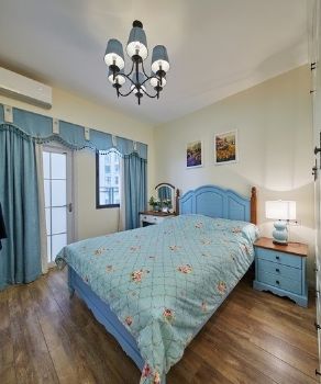 现代绿意三居装修效果图现代卧室装修图片