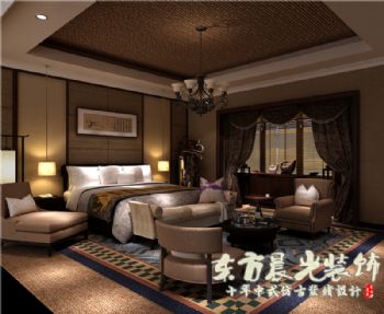 北京中式四合院设计装修中式卧室装修图片