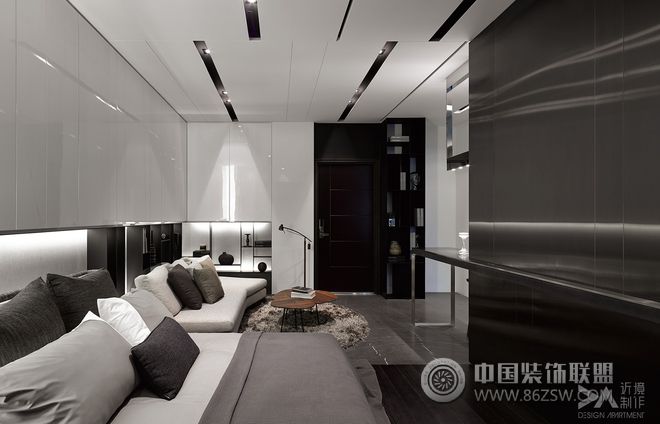 现代公寓客厅吊顶设计现代风格客厅装修效果图