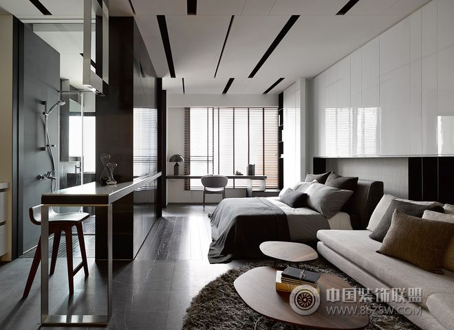 现代公寓装修设计案例现代风格卧室装修效果图